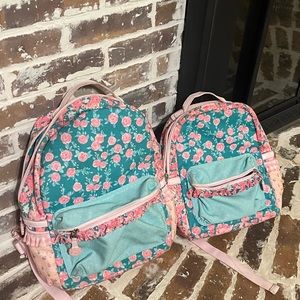 Ridley medium Backpack and lunch kit- floral garden print, good condition